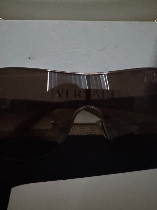 Versace Oversized Shield Sunglasses Brown Tortoise Frame Made in Italy main image 11
